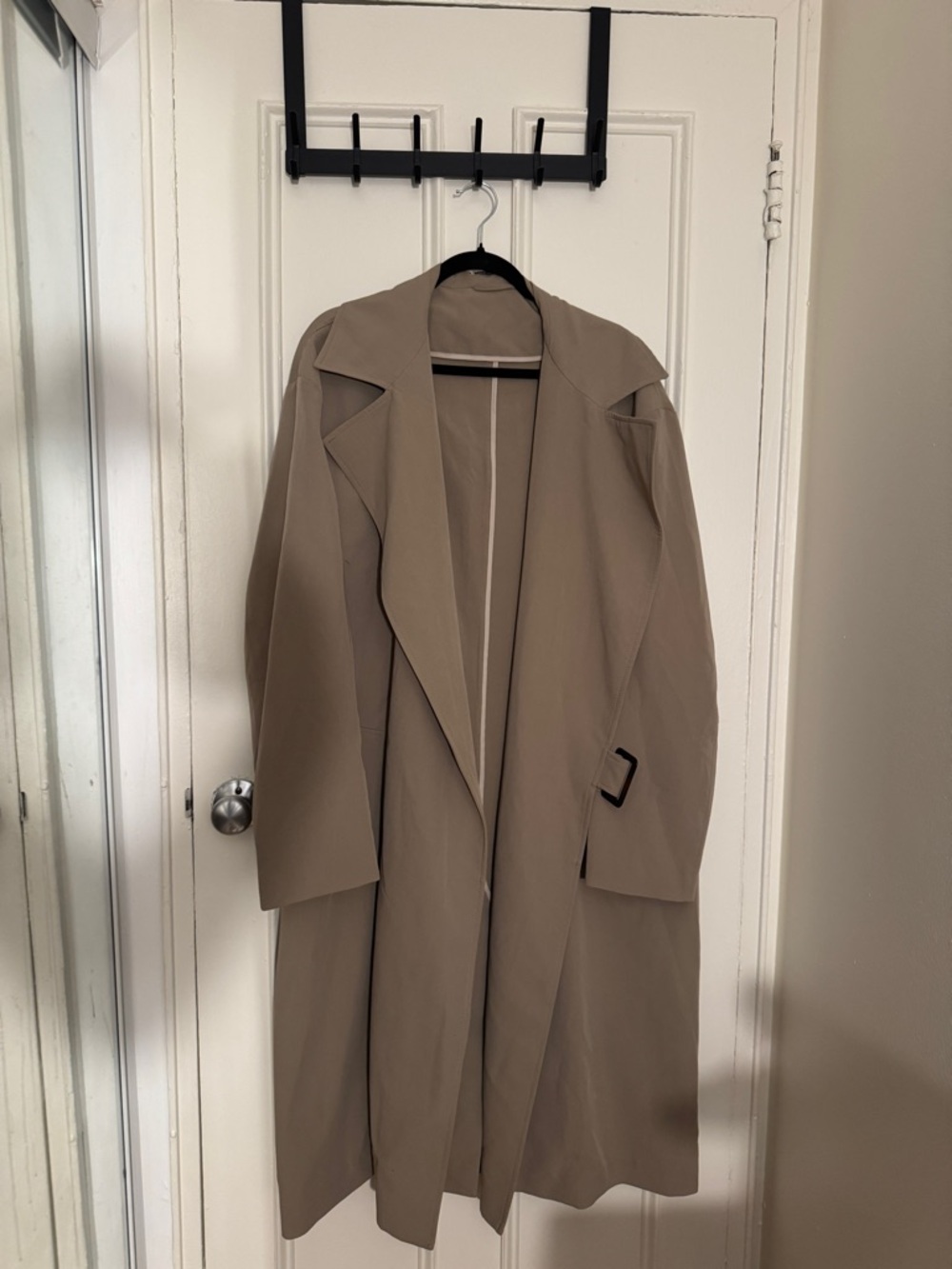 Zara Taupe Open-Front Trench Coat